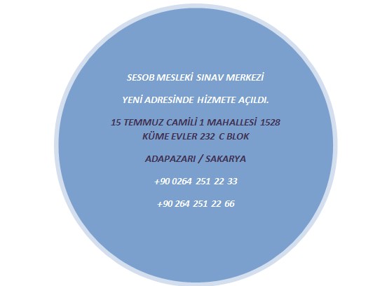 SESOB MESLEKİ SINAV MERKEZİ YENİ ADRESİNDE HİZMETE AÇILDI.
